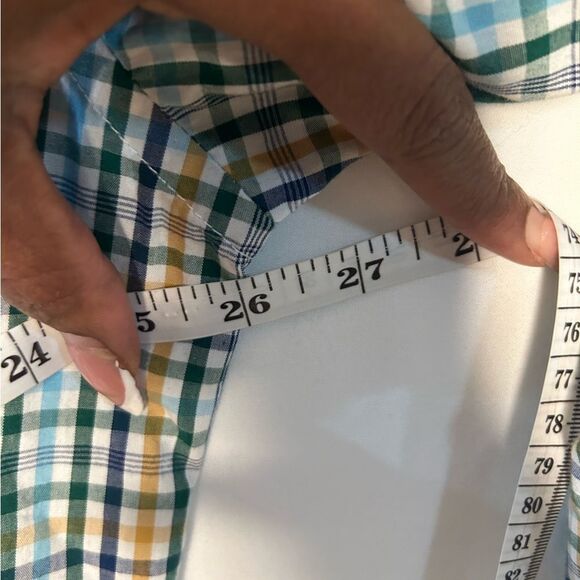 IZOD Men’s Button Down Shirt Long Sleeve Shirt.Green Blue Yellow White. Size XL - Picture 12 of 14